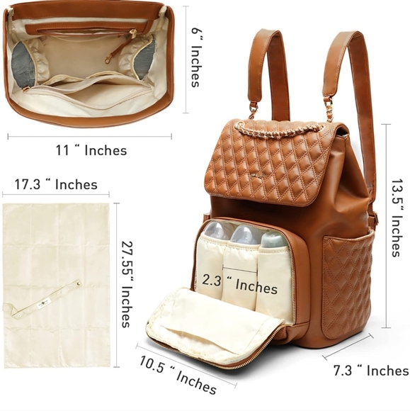 Leather Diaper Bag - Picture 2 of 5